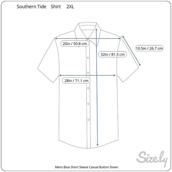 Southern Tide Mens Abstract Scribble Short Sleeve Button Down Linen Shirt 2XL - Picture 8 of 9